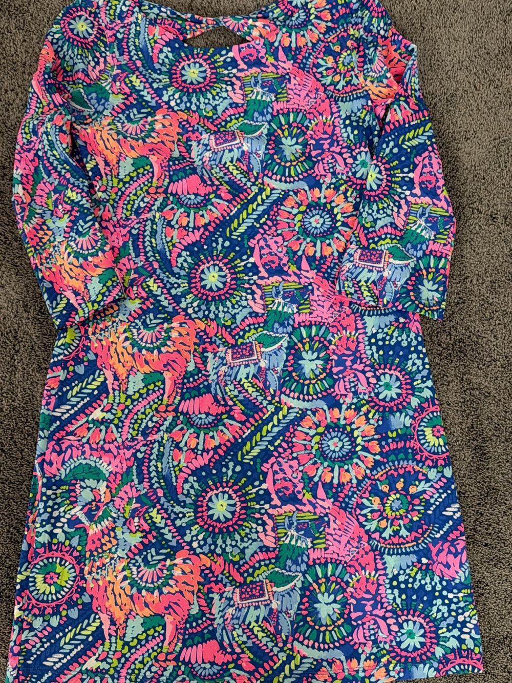 Lilly Pulitzer Bay Dress - Multi No Prob-Llama